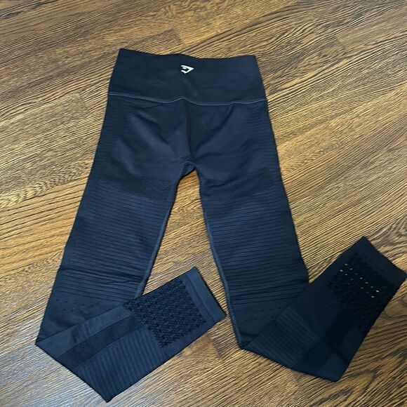 Gymshark Black Seamless Moto Look Leggings - Size Small - Picture 8 of 11